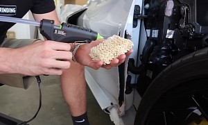 C8 Corvette Owner Uses Ramen Noodles to Repair a Door