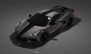 C8 Corvette “Razzle Dazzle” Rendering Looks Like a Small-Block V8 Zebra