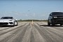 C8 Corvette vs. Jeep Trackhawk Is a David and Goliath Drag Race