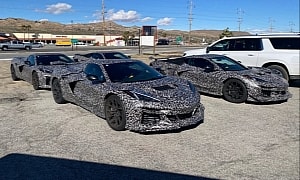 C8 Corvette ZR1 Prototypes Spied Testing With Multiple Rear Wing Designs
