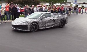 Mid-Engined Corvette Shows Up at National Corvette Museum, Crowd Goes Wild
