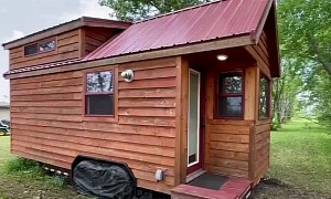 Cabin-Style Tiny Home With Dual Lofts Is Both Practical and Cozy, Can Be Yours