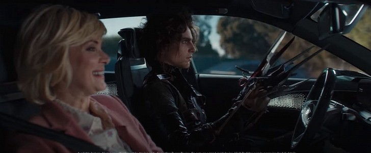 Cadillac updates the story of Edward Scissorhands with Winona Ryder and Timothee Chalamet for Lyriq Super Bowl ad