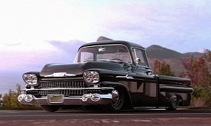 Cadillac Bling Makes This 1959 Chevy Apache Truck Rendering Very Special