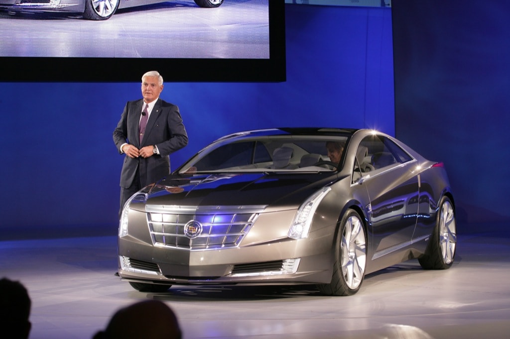 Bob Lutz, GM's vice chairman of Global Product Development unveiled the Cadillac Converj Concept