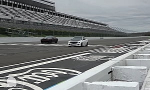 Cadillac CTS-V Races Corvette, Camaro, Hellcat, BMW, Somebody Refuses to Roll Over Cute