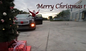 Cadillac CTS-V Santa Claus Drifting Video