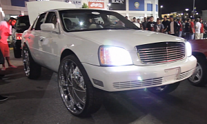 Cadillac DeVille on 30-Inch Rims in Toronto
