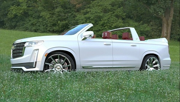 Cadillac Escalade Convertible rendering by wb.artist20