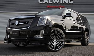 Cadillac Escalade Gets Calwing Body Kit from Japan and Forgiato Wheels