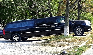 Cadillac Escalade Hearse Stretch Limo Spotted [LOL]
