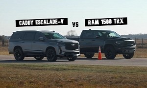 Cadillac Escalade-V Drag Races Ram 1500 TRX, Outcome Might Surprise You