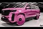 Cadillac Escalade-V Gets Virtually Dipped in Pink, Looks Like Pure Automotive Candy
