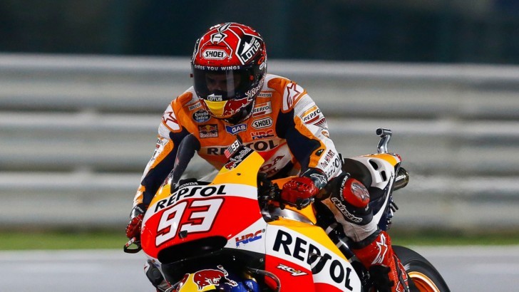 Marc  Marquez leads FP in Qatar