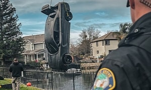 California Police Had To Fish a Dodge Charger out of a Lake: "You Can't Park There, Sir!"