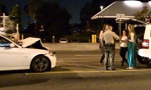 Californication Star Madeline Zina Crashes Her BMW E90