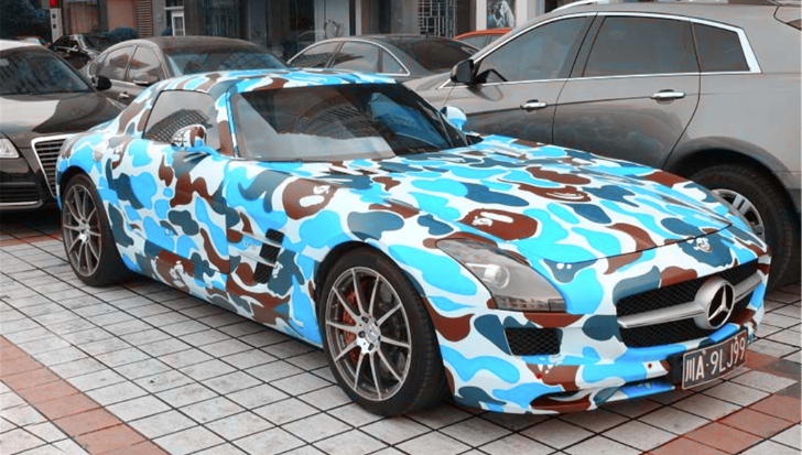 Camouflaged Mercedes-Benz SLS AMG in China