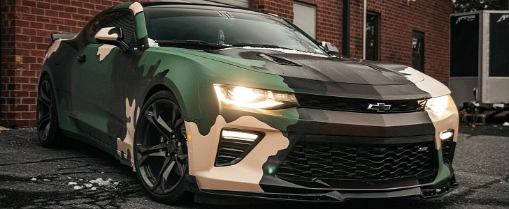Chevrolet Camaro ZL1 camouflage wrap Young Dolph 