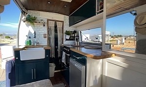 Camper Van Stands Out With a Unique Layout and a Solar-Powered Gaming Setup