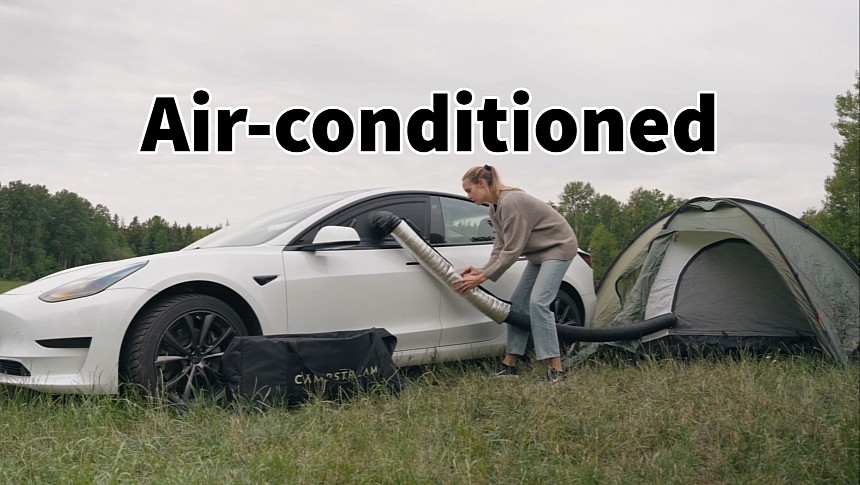 Campstream One turns your Tesla into an air conditioning system for your tent