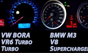 Can a Turbo VW Bora VR6 Keep Up with a Supercharged BMW E92 M3?