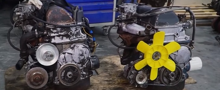 Two Lada M11-series engines were used for Garage54's project