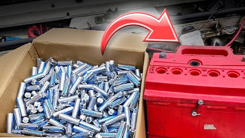How many AA batteries will start a car engine?