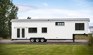 Canada Goose Tiny Home Doesn't Feel Tiny at All, It Fits a Standalone Tub, Sleeps 8 People