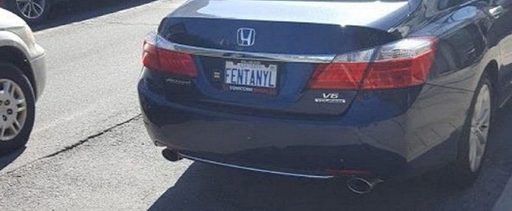 Fentanyl licence plate