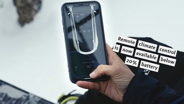Remote climate control is now available below 20% battery