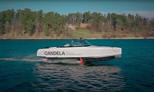 Candela Shares Footage of Its C-8 Hydrofoil Boat Flying Smoothly Over Ferry-Induced Wakes