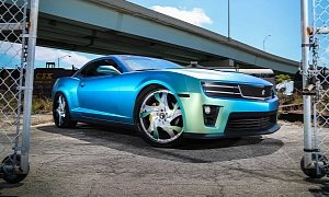 Candy Camaro on Forgiato Wheels Has a DiFalco Grille