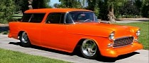 Candy Orange 1955 Chevrolet Nomad Is a Flashy, Big-Block Monster