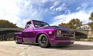Candy Purple 1968 Chevy C10 Drag Truck Spites Plum Crazy Fans Ahead of Real Build