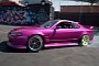 Candy Purple Nissan S15 Goes for Donuts, Tries to Set the World on Fire