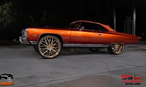 Candy Tangerine '71 Chevy Impala Vert Donk Looks Orange-Legendary on Gold 28s