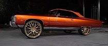Candy Tangerine '71 Chevy Impala Vert Donk Looks Orange-Legendary on Gold 28s