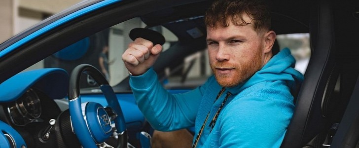 Boxer Canelo Alvarez and his 2018 Bugatti Chiron, which he's looking to sell