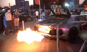 Capristo Lamborghini Aventador Flames Dubai