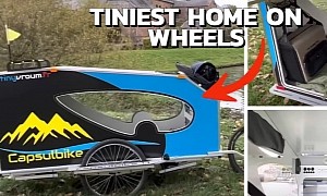 CapsulBike: The e-Bike Trailer That Has Everything, Including Kitchen and Bathroom