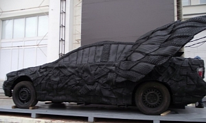 Car Art: Winged BMW Made From Tires
