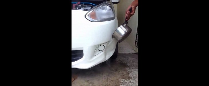 Car Bumper Dent Fixed with Boiling Water is Amazing