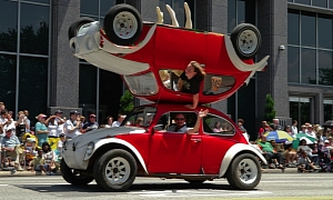 Car Crash Art via Volkswagen Beetle