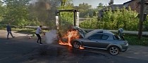 Car Fire Caught on Google Maps Looks Like GTA V in Real Life