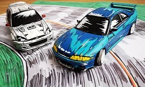 Car Models Painted to Look Like Initial D Cartoons Are Epic