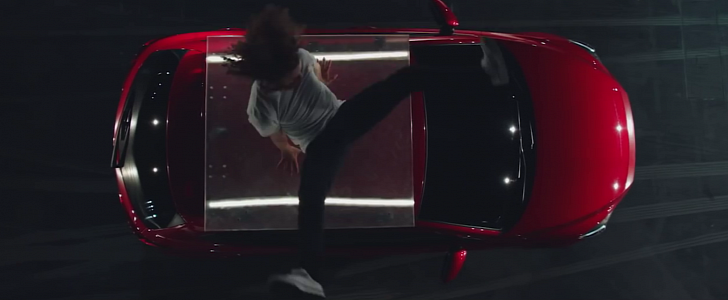 Car Parkour: Acrobats Perform Tricks on a Moving Mazda2 - Video