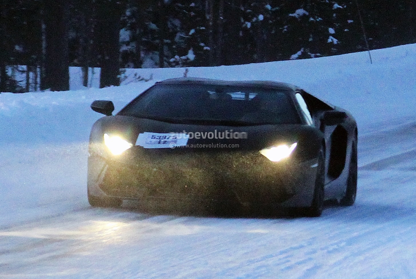 Lamborghini Anventador Roadster seen in Northern Sweden