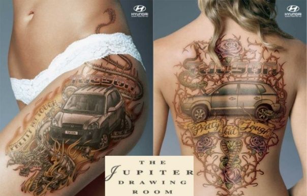 Tattoo of Cars Vehicles Chest