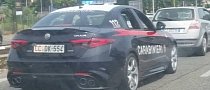 Carabinieri Alfa Romeo Giulia Q Already Spotted On 503 HP Police Duty in Traffic