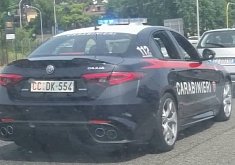 Carabinieri Alfa Romeo Giulia Q Already Spotted On 503 HP Police Duty in Traffic